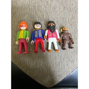 Playmobil Figures Lot Vintage Toy Figures Pirate‎ Soldier Monkey